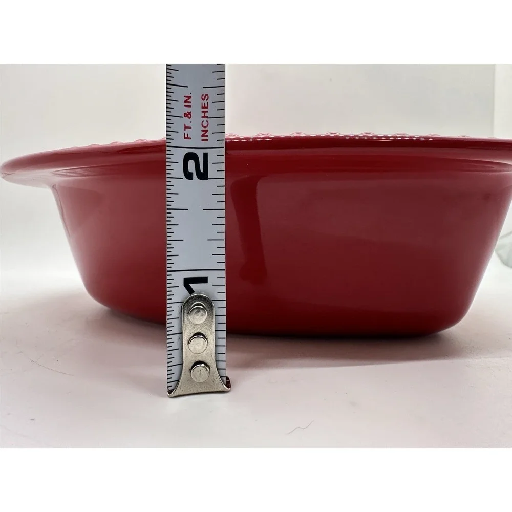 Chantal Red Heart Shaped‎ Bowl Dish 3 cup 93-HBB15 Bake Freeze Serve Stoneware